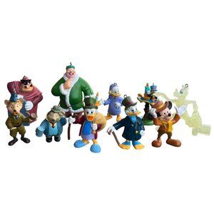 Disney PMI 2002 Christmas Carol Figurine Ornaments Set Of 10 Collectibles